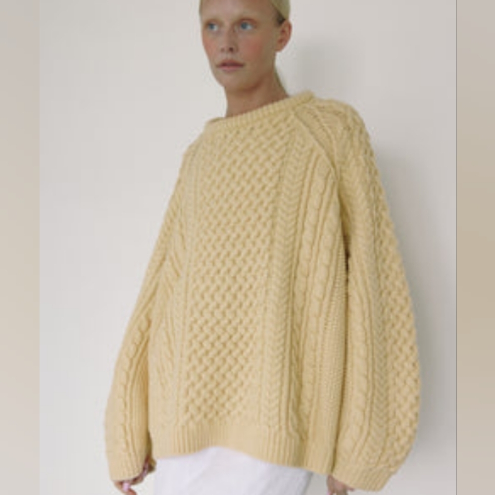 Vintage Fisherman Sweater Cream Hand Made  The Cod Jigger